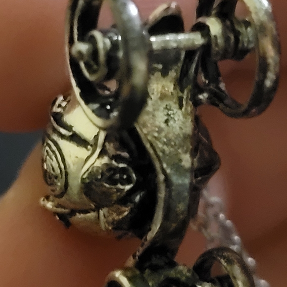 Sterling Silver Cinderella Pumpkin Carriage Charm with Chain - Picture 3 of 6